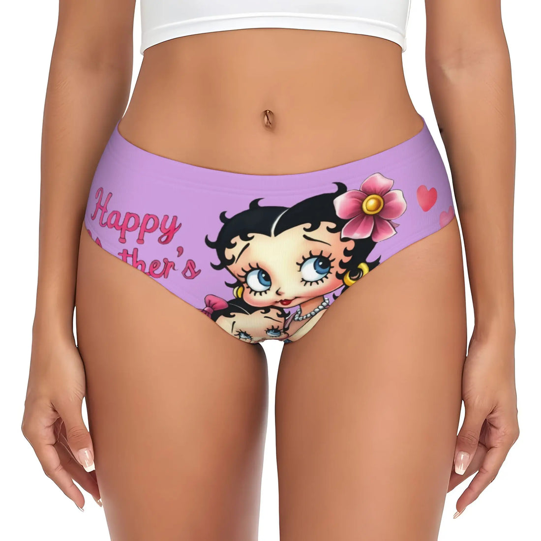 Cartoon Girl Boop  Brief Panties Womens Comfort Stretch Bettys  Underwear