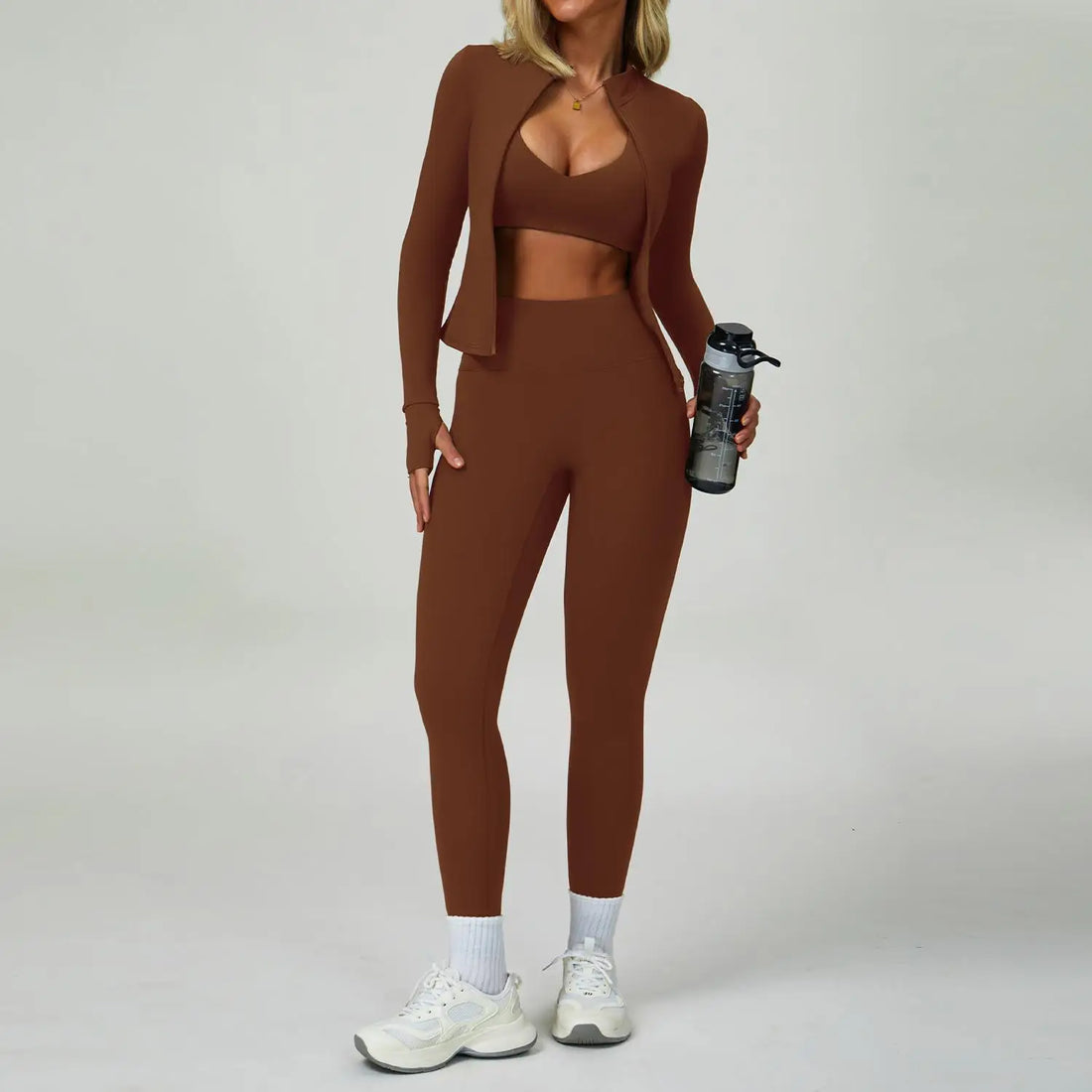 2-3PCS Yoga Suit Women Tracksuit Sports Bra High Waist Leggings Shorts Outfit Gym Set Fitness Push Up Workout Clothes Sportswear - ATFH