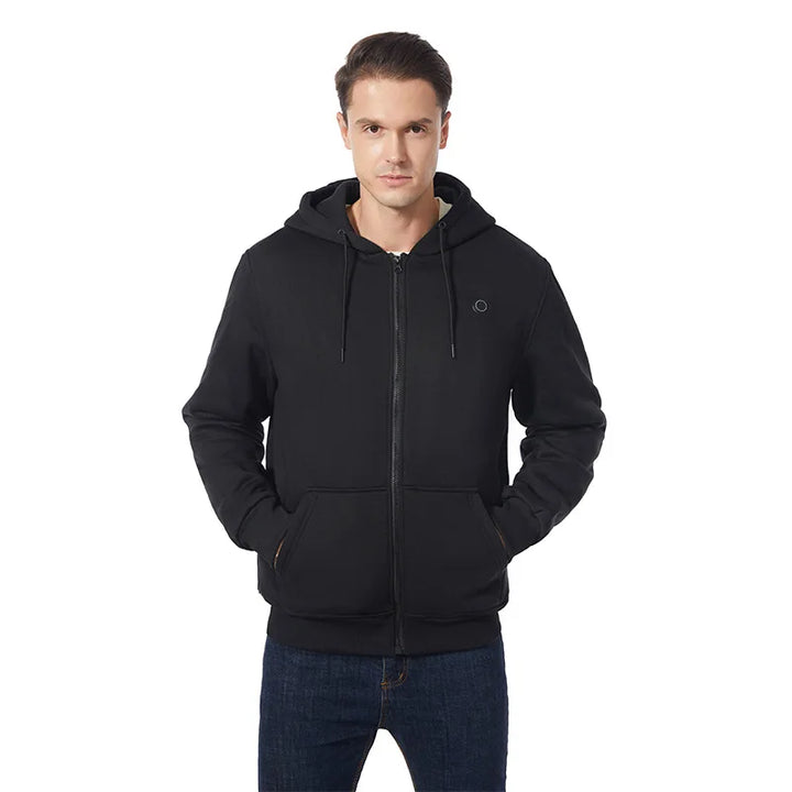 10 Areas Intelligent USB Heating Hoodie for Men Women Winter Smart Thermal Hooded Sweatshirt Couple Style Outdoor Sportswear - ATFH