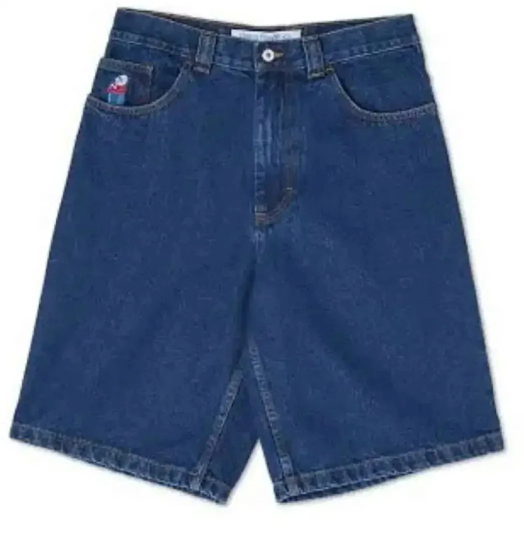 Big Boy Baggy Shorts New Harajuku Hip Hop Cartoon Graphic Embroider  Retro Denim Shorts Y2k Gym Basketball Shorts Women Clothing ATFH