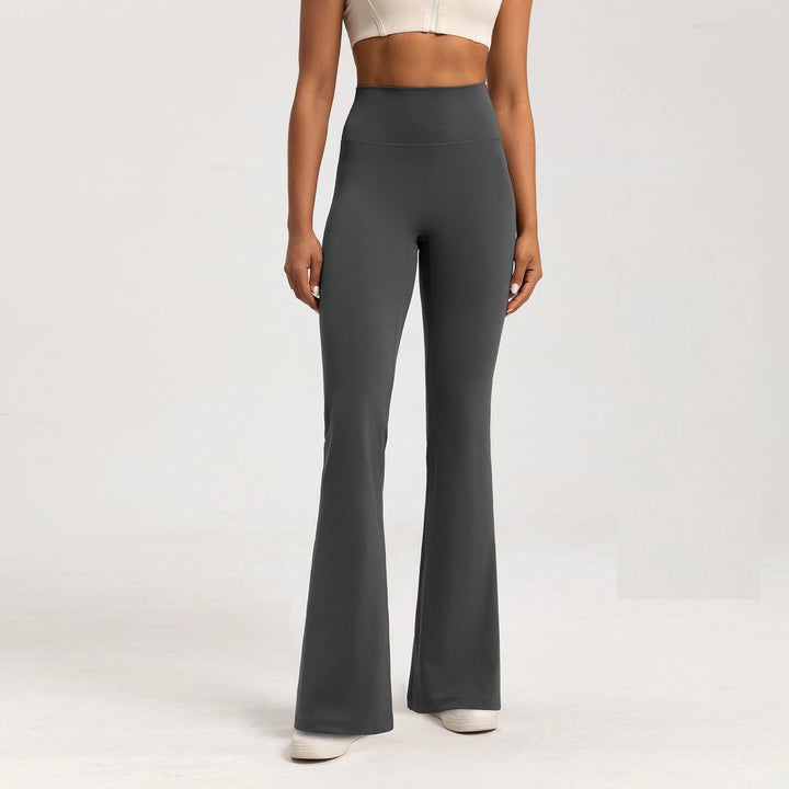 High-end Flared Yoga Leggings Yoga Pants High Waist Wide Leg Pants Bottoms Breathable Gym Casual Sports Bell Leggings Female ATFH