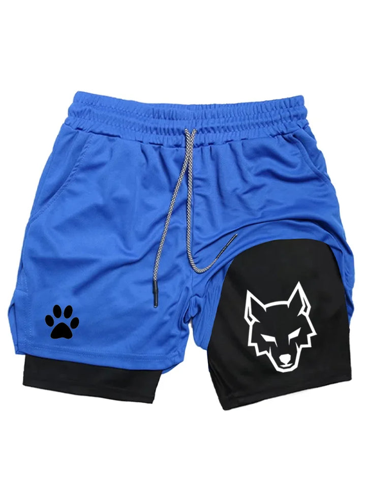 NEW SUMMER Men's Sports Shorts, 2 in 1 Gym Shorts, Casual Running Sportswear, Double Layer Shorts for Fitness  WX002