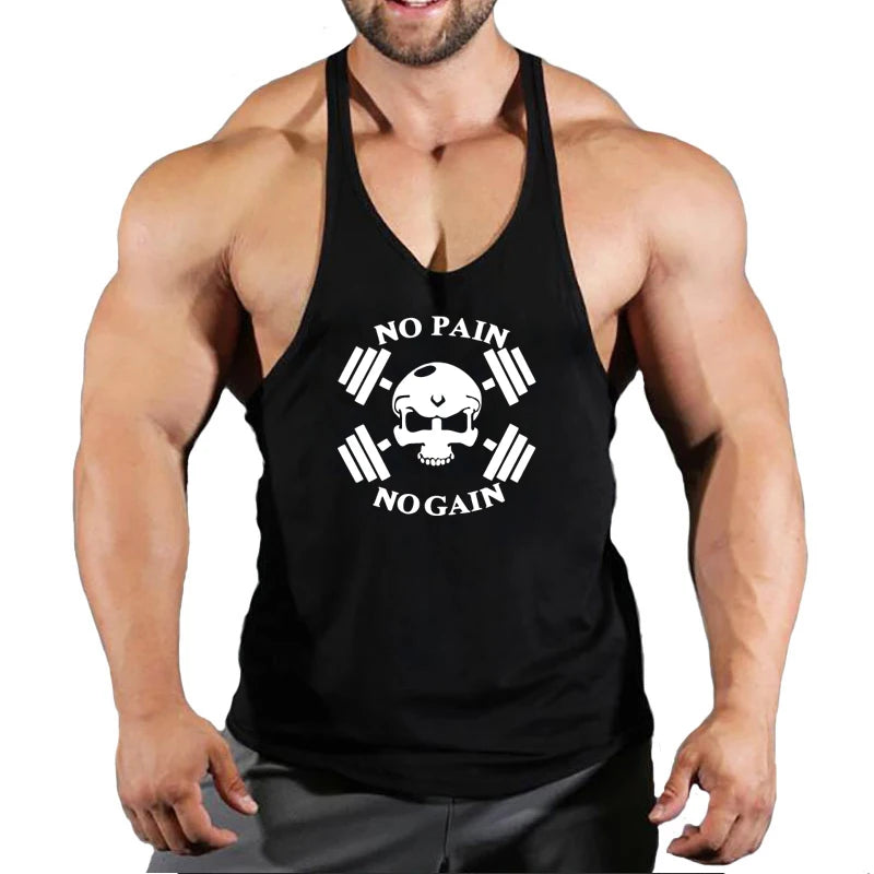 2026 Brand Fitness Clothing Bodybuilding Singlets Tank Top Men Muscle Shirt Sportswear Vests Cotton Stringer Tops