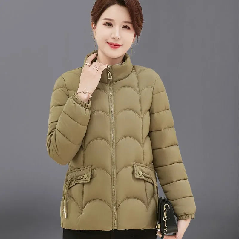 Down Cotton-Padded Jacket Women's Short Overcoat Winter New Fashion Thick Warm Parka Coat Loose Chic Cotton-Padded Jacket ATFH