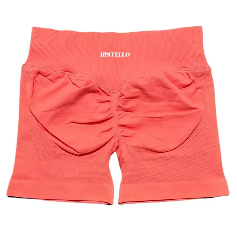 HISTELLO Sports Shorts Df Substitute High Waist Women Yoga Workout Short Seamless Leggings Stretch Fitness Running Gym Shorts Tahsi Fashion House