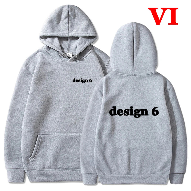 Men Hoodies Loose Casual Clothing Women Fashion Long Sleeve Hooded Pullover Personality Design Streetwear Sweatshirts - ATFH
