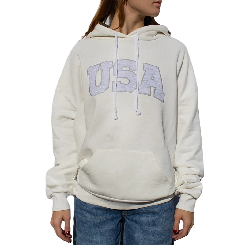 Y2K Retro Loose Hoodies Vintage Pattern Drawstring Hooded Women Casual Long Sleeve Sweatshirts Pullovers Fall Winter Streetwear - ATFH