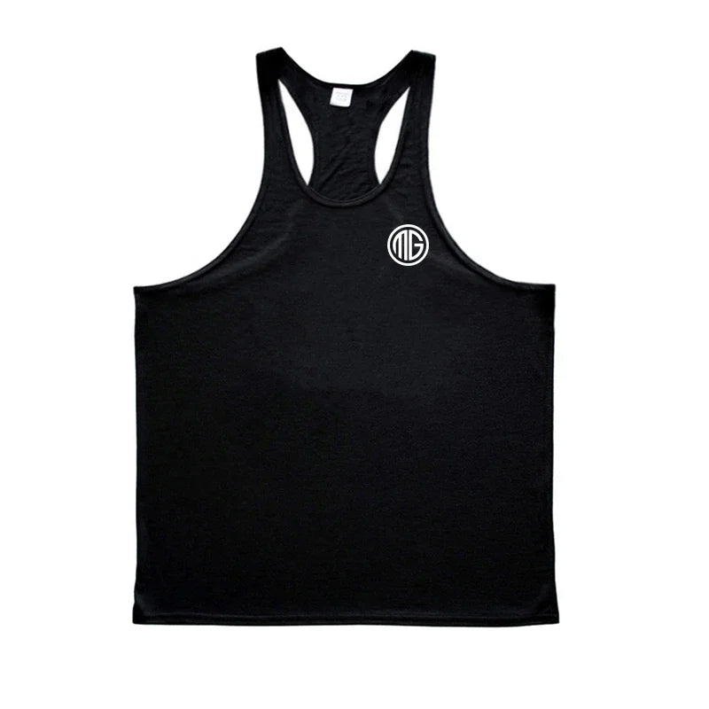 Men's Bodybuilding Muscle Tank Tops Gym Workout Stringer Fitness T-Shirt Cotton Breathable Undershirt Casual Sleeveless Vests