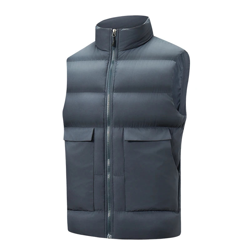Down Vest Lightweight Quality Versatile Winter Mens Outdoor Workwear Lightweight Vest New Stand Collar Camisole Windproof Vest ATFH