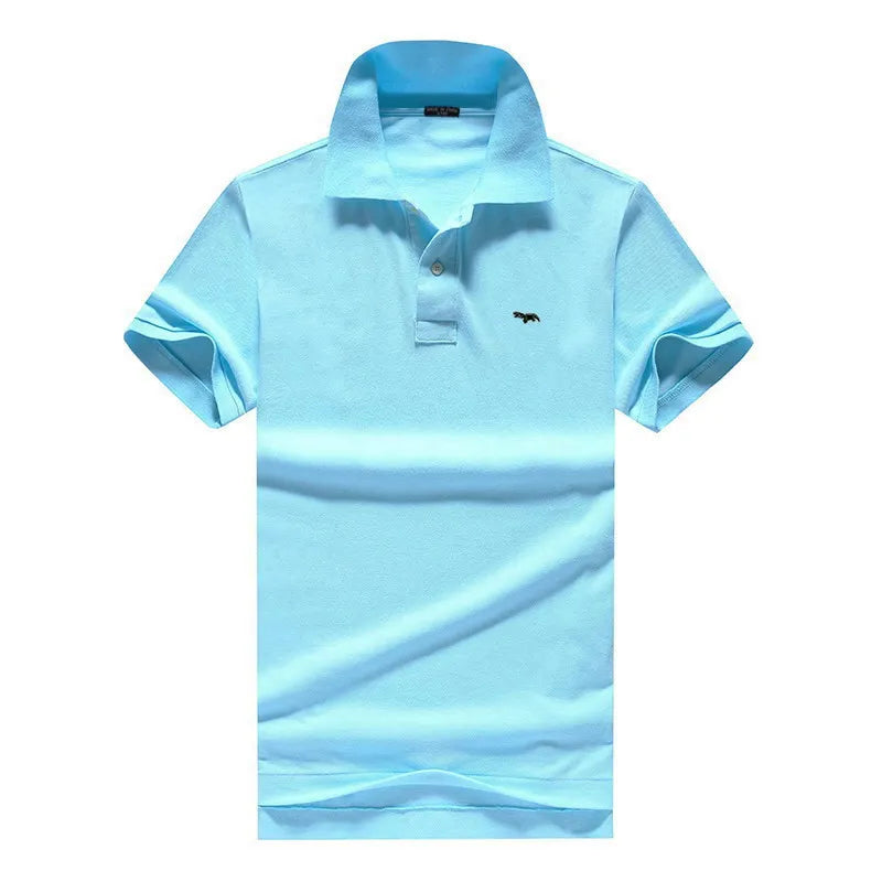 100% pure cotton Spring summer men's fashion sports brand embroidered short sleeved POLO shirt business casual T-shirt