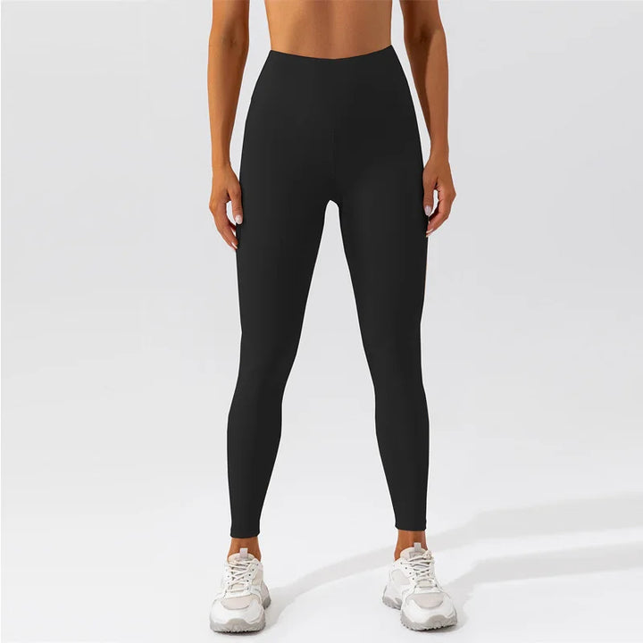 Elastic High Waist Leggings Women Solid Tights Push Up Butt Lift Fitness Yoga Pants Women's Fashion Skinnly Gym Sports Leggings - ATFH
