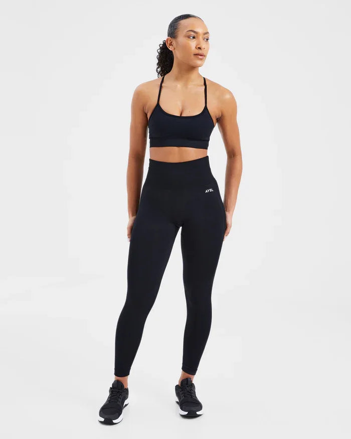New Release Women‘s Low Ribbed Band Scrunch Bum Seamless Yoga Pants Gym Leggings Fitness Sweat Wicking Stretch Workout Tights - ATFH