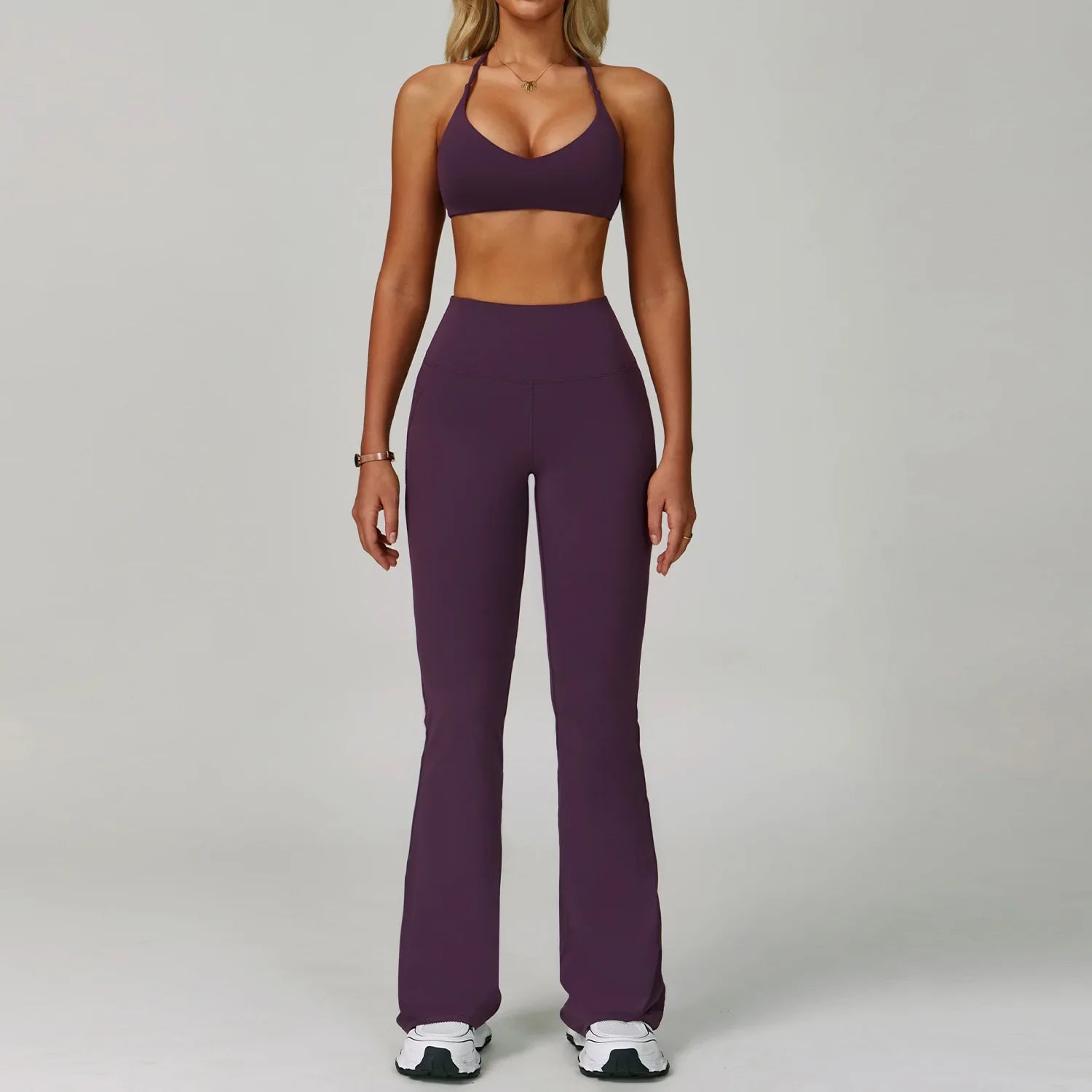 2Pcs Sets Women's Tracksuit Fitness Clothes Yoga Sets Sportswear Workout Bra High Waist Leggings Set Gym Clothing Sports Suits - ATFH