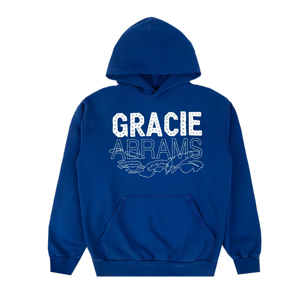 Gracie Abrams Letter Repeat Navy Unisex Hoodie Fashion Harajuku Hip Hop High Quality Sweatshirt Men Women Oversized Sportwear - ATFH
