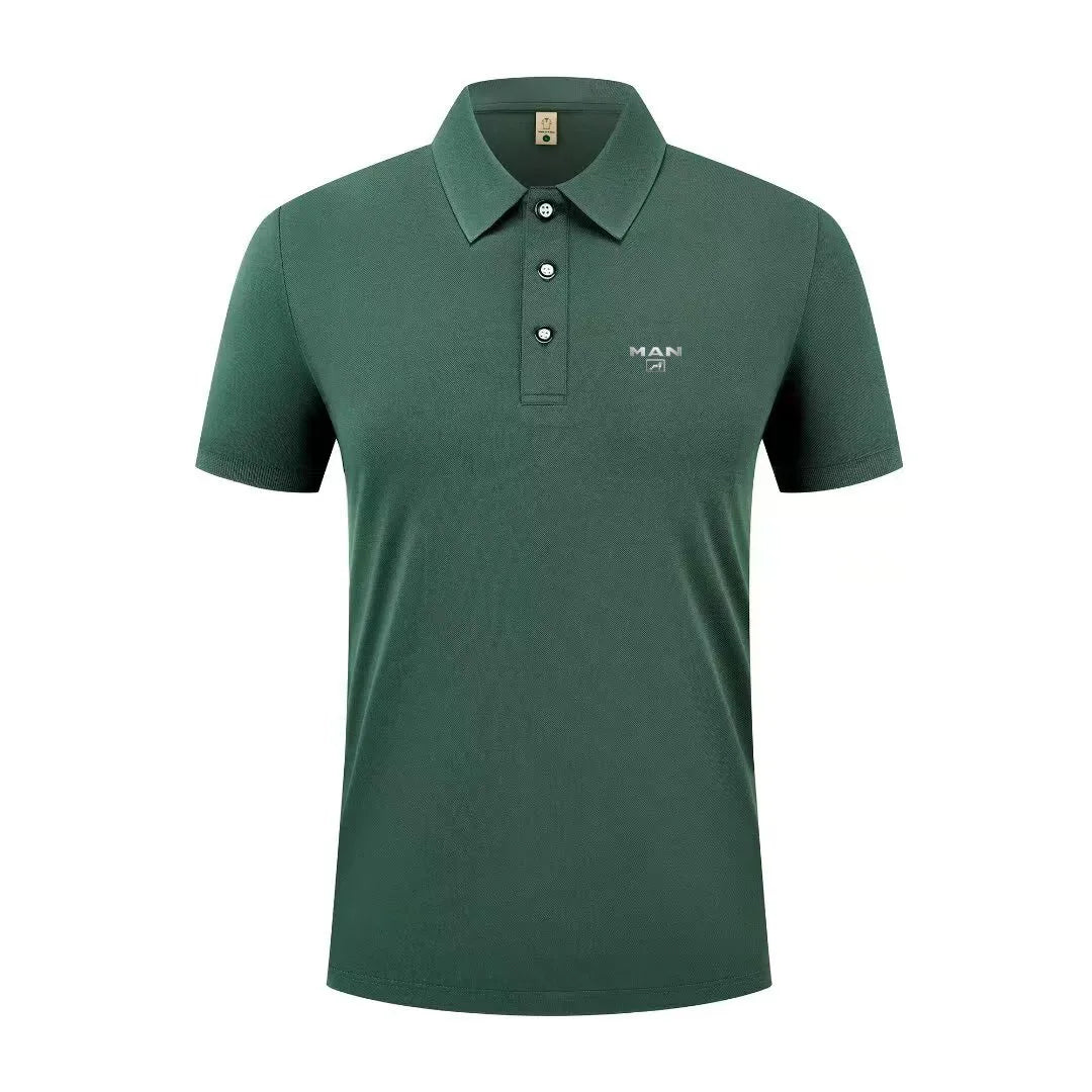 Summer casual sports fast short sleeved polo shirt solid color shirt bicycle set men's fitness set
