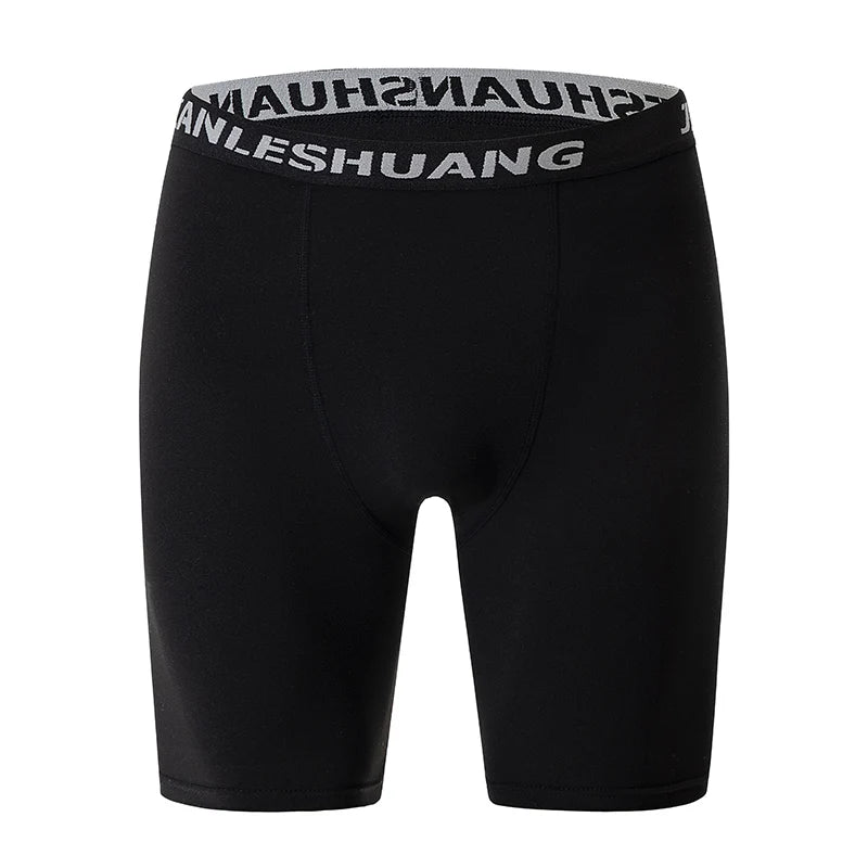 5piece Set Of Men's Classic Black And White Elastic Long Underwear Quick Drying Comfortable Sporty Youth Trend Flat Corner Pants