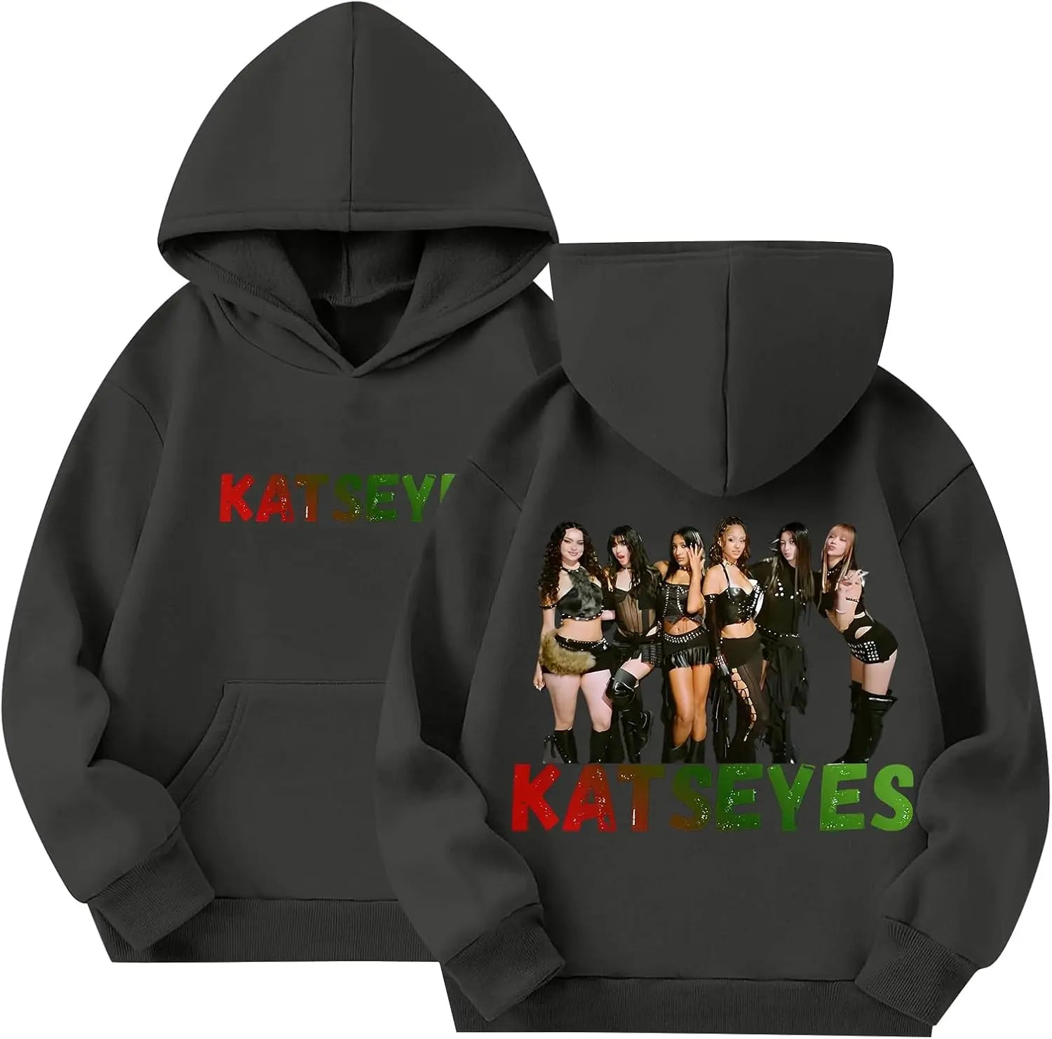 Kids Katseye Hoodies for Girls Katseye Merch Graphic Sweatshirts Long Sleeve Hoodie