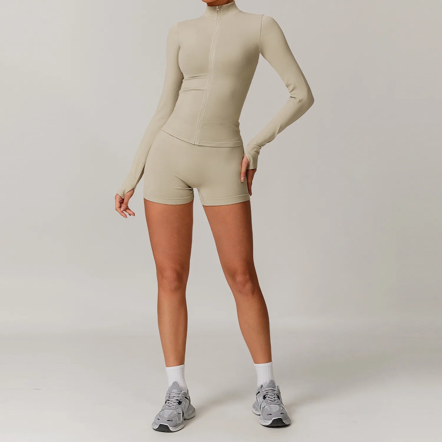 Yoga Set 2/3PCS Gym Clothes Sportswear Yoga Suits For Women Long Sleeve Crop Top Fitness Set Tracksuits Sports Bra Gym Leggings - ATFH