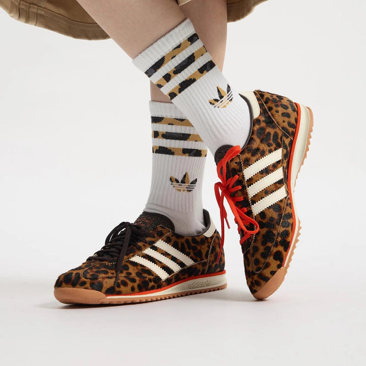 Adidas genuine clover women's leopard print durable and fashionable sports shoes JI0189 ATFH