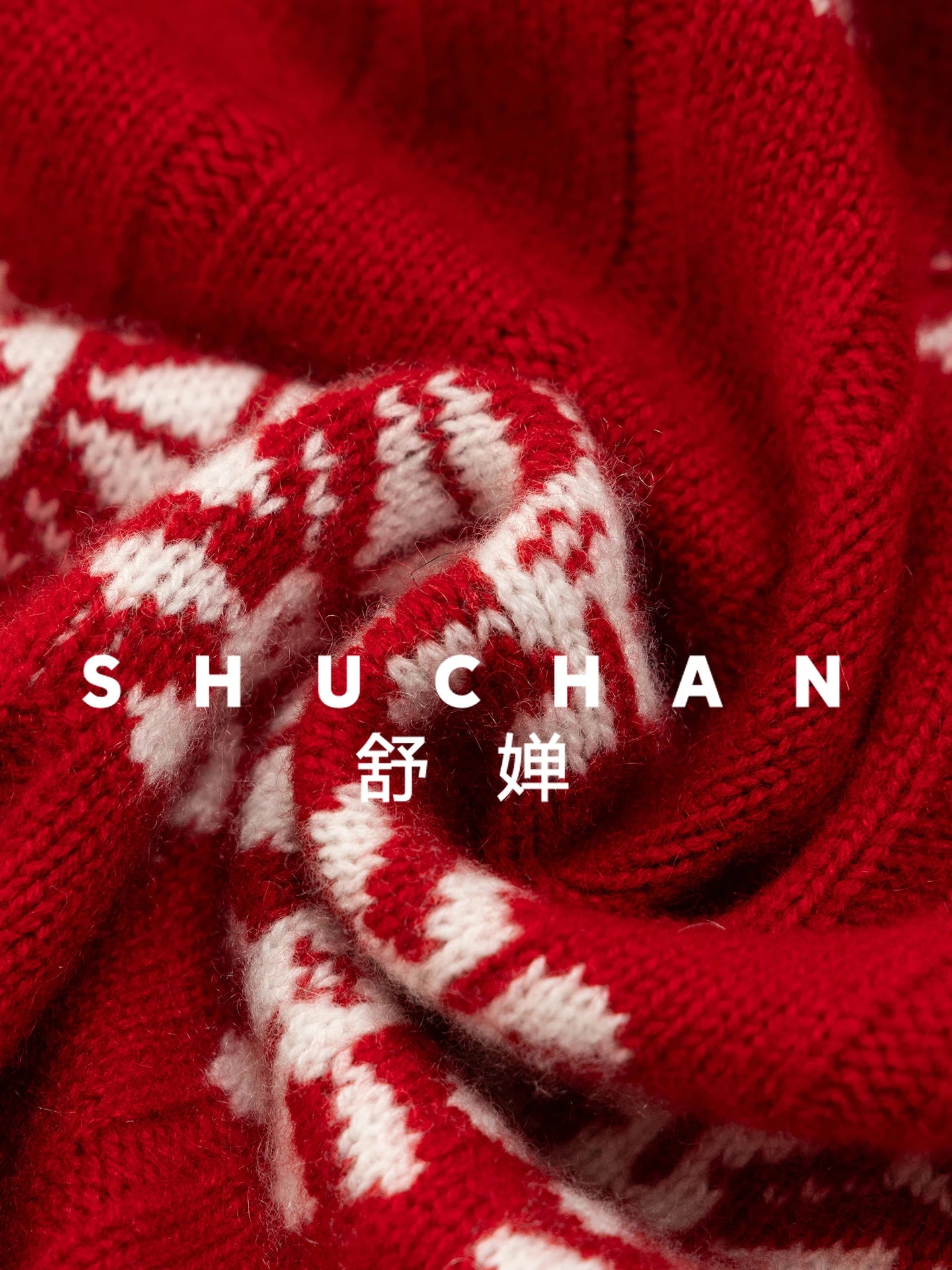 Christmas Knit Pullover Warm Luxury Is Red100 Cashmere Fair Island Jacquard Turtleneck Sweater Women's 500g 18J1 - ATFH