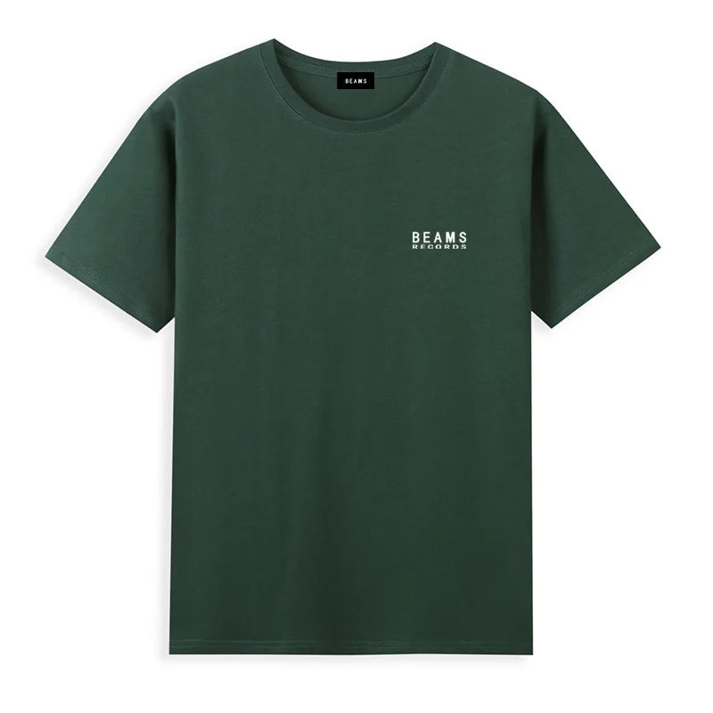 Japan Exports 25ss High-Quality Cotton T-Shirt Embroidered Logo Tees Couple Loose Short Sleeve Summer Casual O-Neck Tops ATFH