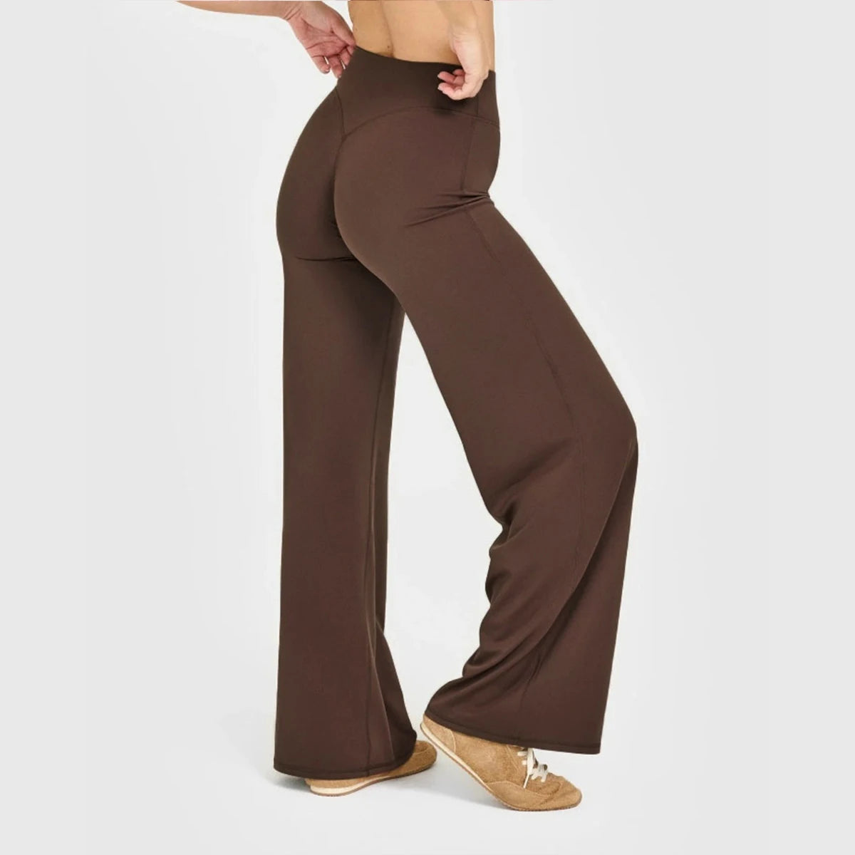 Flared Leggings Straight Leg Leggings Woman Wide-leg Pants Yoga Breathable Fitness Clothing Versatile Casual Pants ATFH