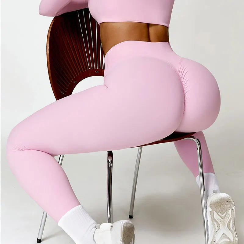 New Quick Dry Yoga Pants Women Fitness Leggings Running High Waist Slim Push Up Sport Leggings Gym Peach buttocks ATFH