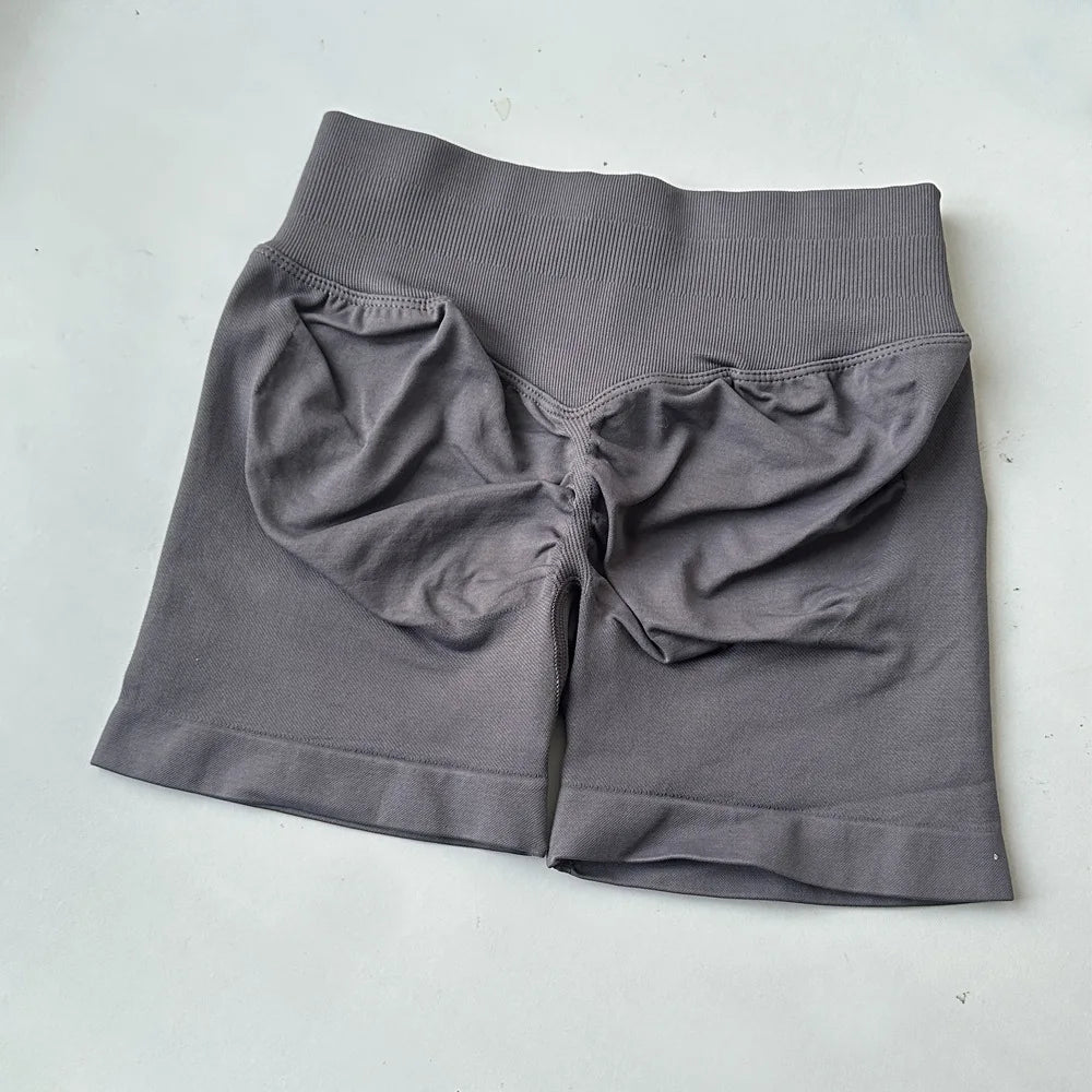 Seamless Yoga Workout Shorts for Women Low Waist Butt Lift Biker Shorts Gym Fitness Activewear Sports Training Shorts