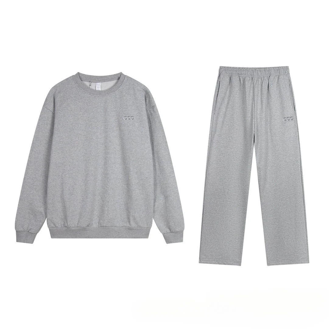 2026 Men's Autumn/Winter Sports and Leisure Top, Pants, Loose and Comfortable Simple Set, Two Piece Set - ATFH