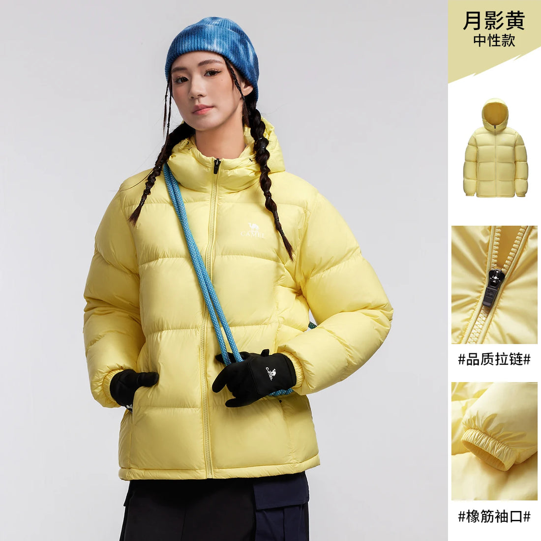 GOLDEN CAMEL Down Jackets Women Warm Hooded Thickened Bread Hiking Jacket for Men 2023 Puffer Heated Clothes Men's Winter Coats