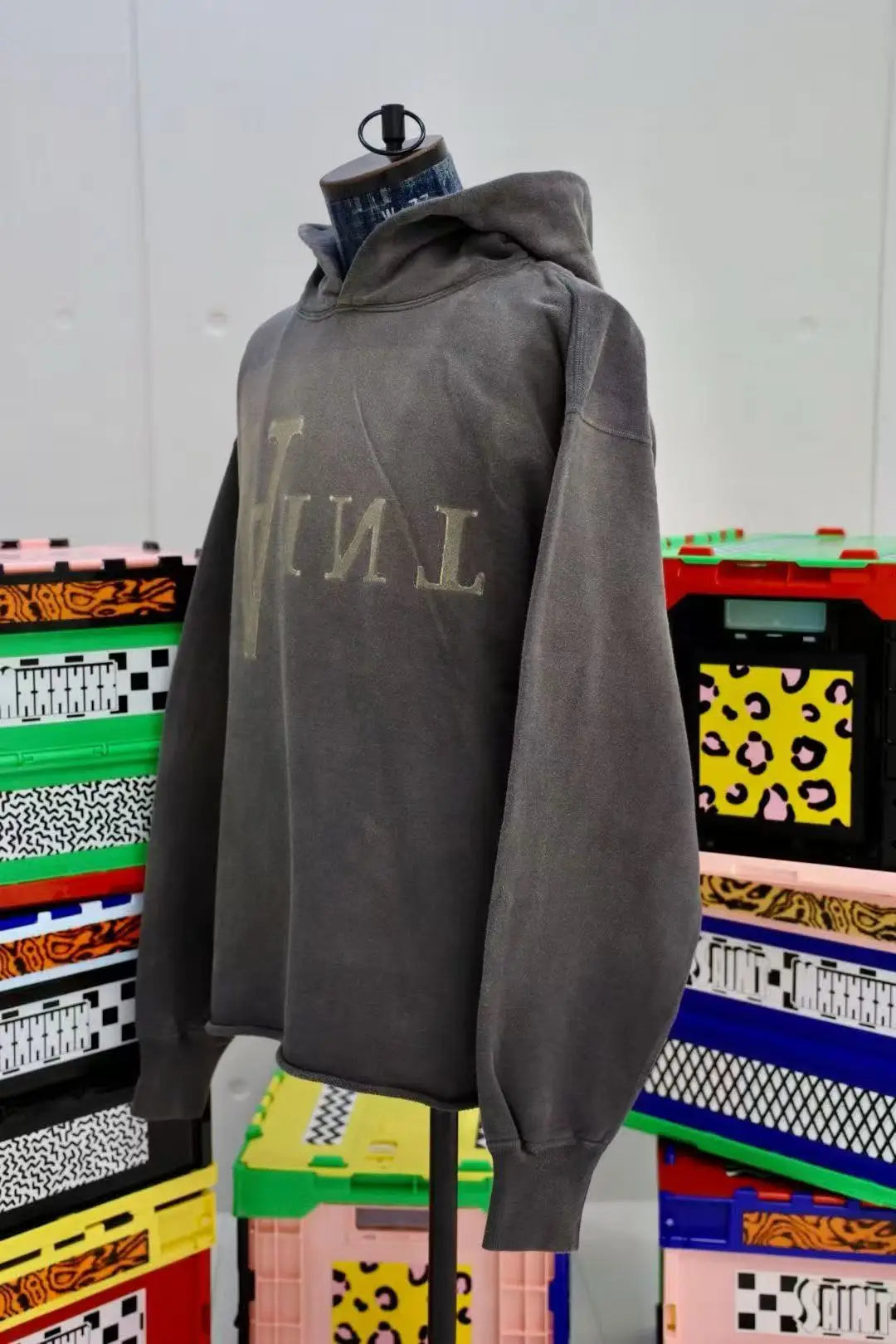 men angel prints retro distressed sweatshirt hoodie - ATFH