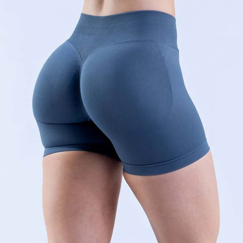 SHINBENE 4.5"  Women High Waist Shorts Yoga Seamless Exercise Scrunch Biker Booty Fitness Shorts Tahsi Fashion House