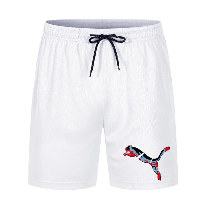 Summer Men's New Beach Shorts Sports Short Pants comfortJogging Breathable Shorts Men Zipper Pockets Loose Running Sports Shorts