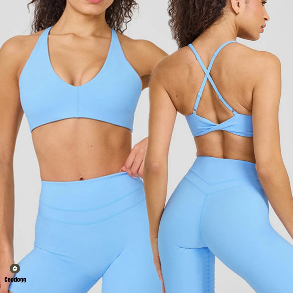 Women Sports Bra Gym Push Up Bra Running Bralette Yoga Top Stretch Underwear Workout Fitness Tank Top Women Sports Vest XP114 - ATFH