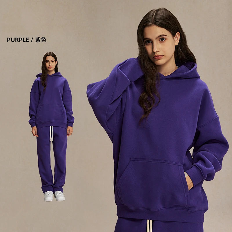 IEFB New Loose Fleece Trendy Hoodies Men Oversize Thickened Hooded Stylish Men's Sweatshirt 2026 Autumn Winter Pullover 9X1304 - ATFH