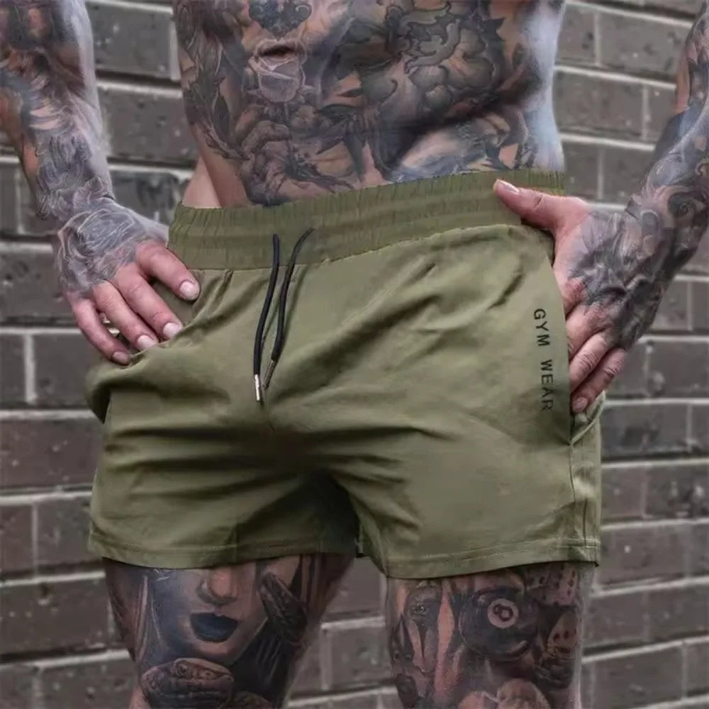 2025 Summer Gym Fitness Men's Shorts Sweatpants Thin Fashion Men Marathon Running Shorts Sports Breathable Training Pants