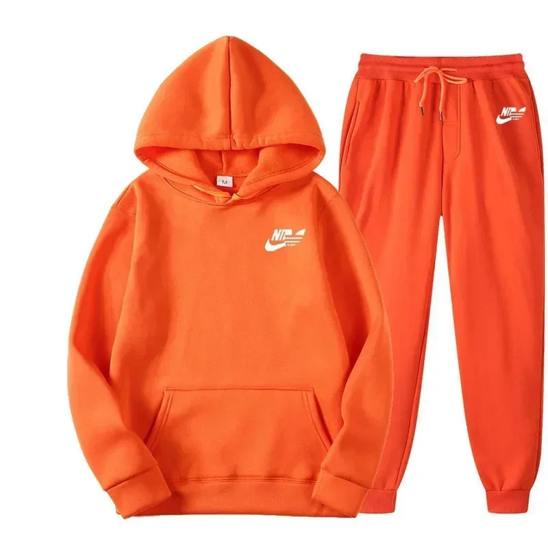 2025 Spring Autumn Men Casual Two Piece Sets Sweatshirts Men Women Street Los Fashion Printed Sports Suit ATFH