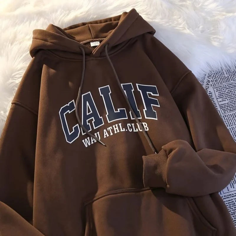 Autumn Winter Men Women Sweatshirt Print Hooded Pullovers Korean Fashion Loose Casual Hoodies Fleece Pullover Women Clothing Y2k - ATFH