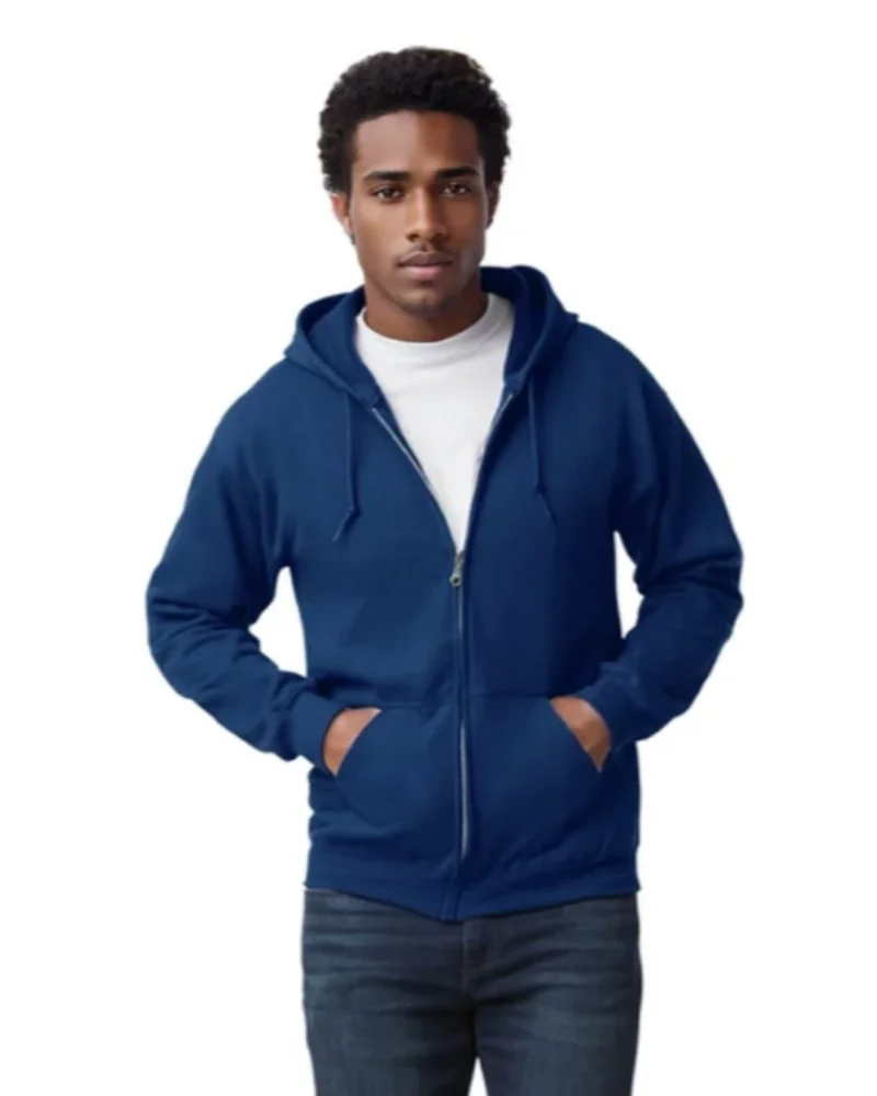 Zipper Hoodies Autumn Winter Men's New Long Sleeve Hooded Sweatshirt Fashion Casual Male Outfit Sportwear Loose Fit Clothes - ATFH