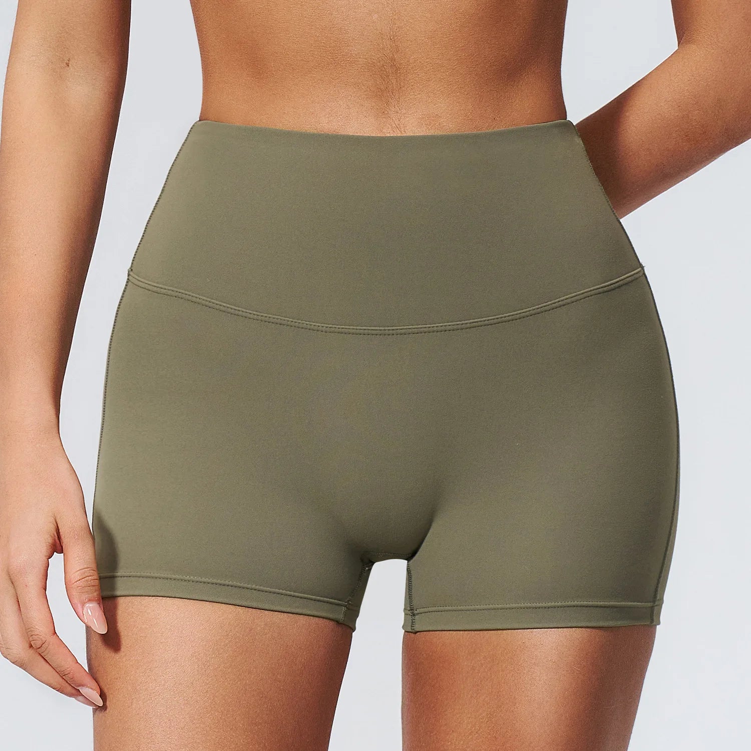 Women High Waist Sports Yoga Shorts Slim Fit Butt Lift Fitness Cycling Shirts Running Sports Shorts Female Workout Short Tights