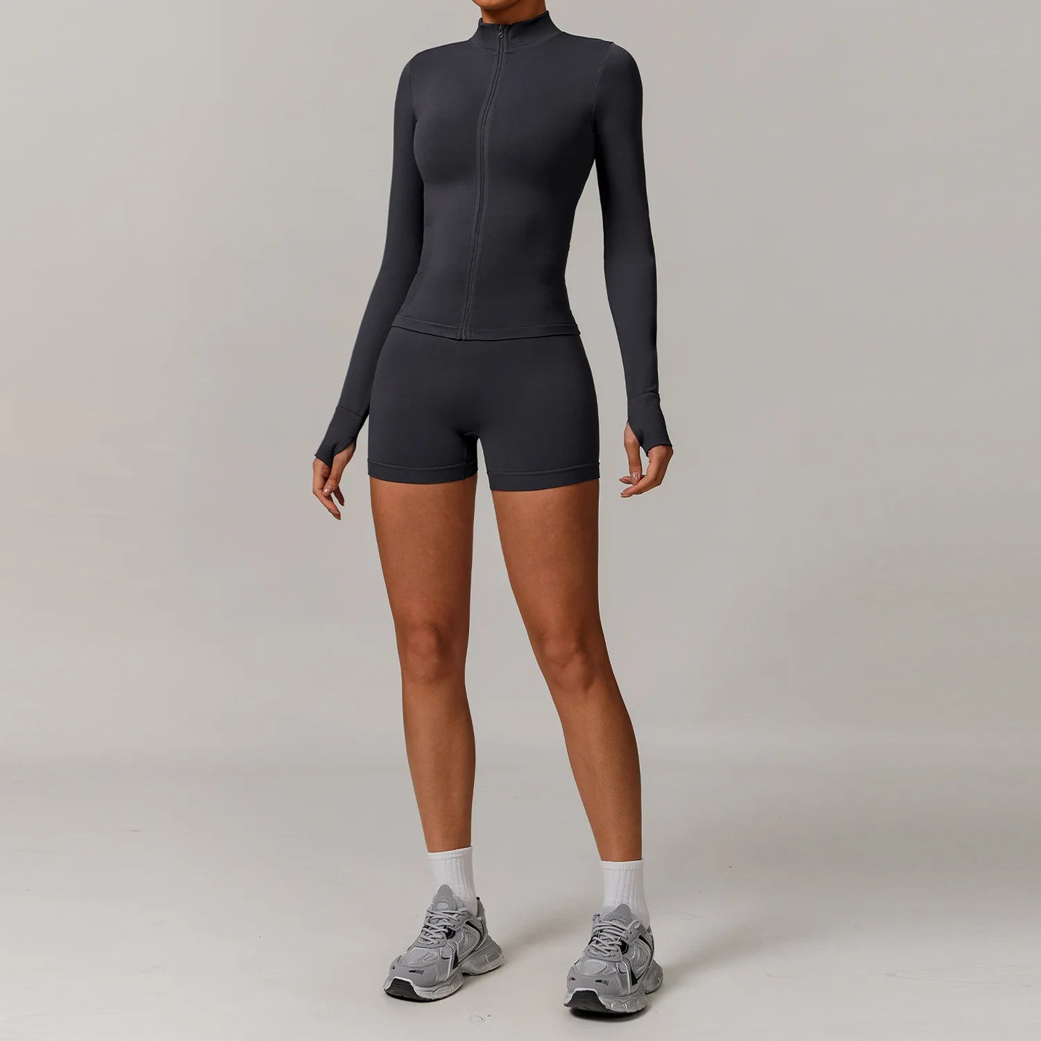 Yoga Set 2/3PCS Gym Clothes Sportswear Yoga Suits For Women Long Sleeve Crop Top Fitness Set Tracksuits Sports Bra Gym Leggings - ATFH