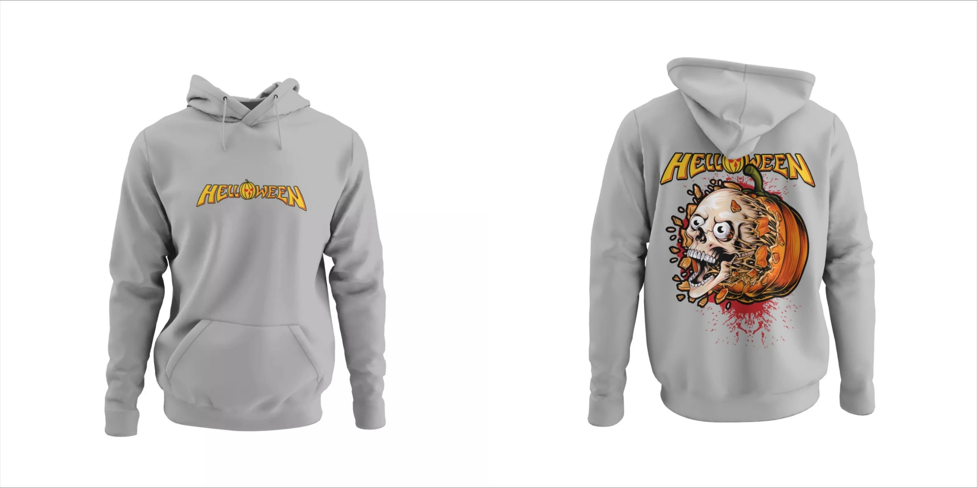 Retro HELLOWEEN Rock Band Global Tour Mercah Hoodies Men Women Streetwear Hip Hop Oversized Pullovers Loose Casual Sweatshirts - ATFH