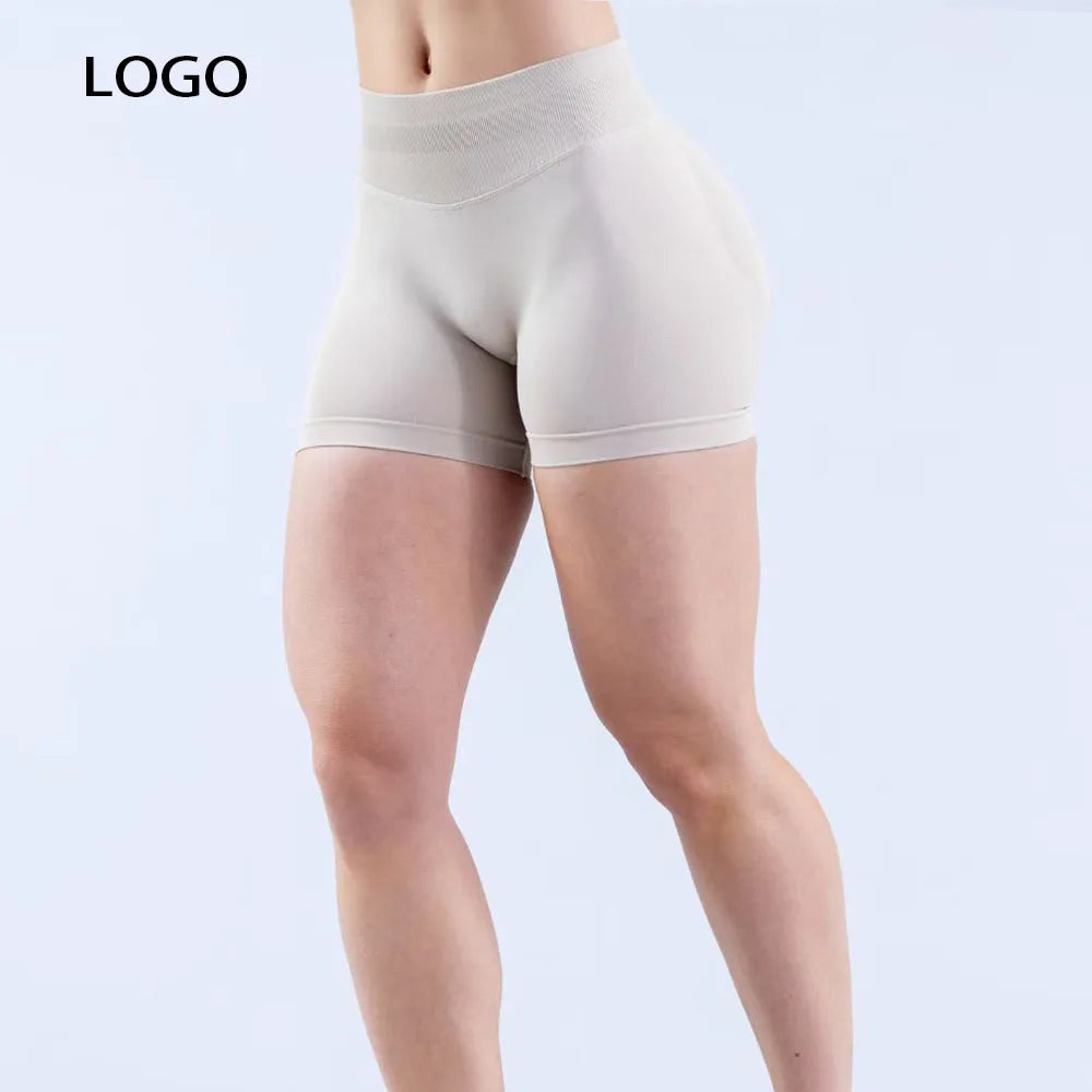 D  LOGO  Summer Running Sports Shorts Women Buttock Lift Leggings Women Cycling Slim Fit Workout Shorts High Waist Yoga Shorts