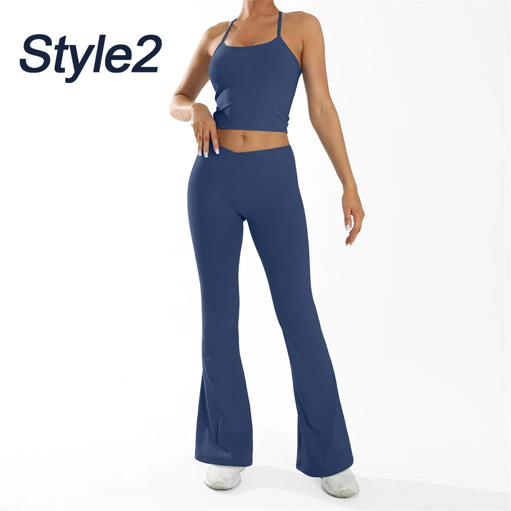 Sport Bra Gym Leggings Set Women's Tracksuit Yoga Clothing Dance Sport Set Female Training Suit for Fitness - ATFH