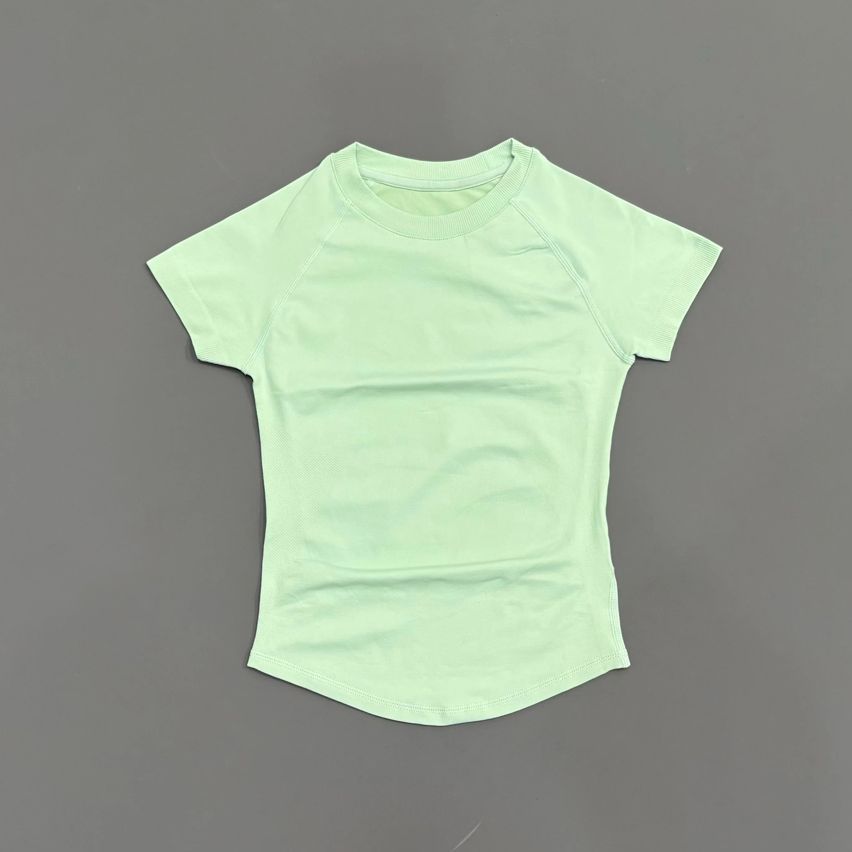 Yoga Tops Women Seamless Impact Short Sleeve Slim Fit Quick Dry Breathable Gym Fitness Workout Running Sports Athletic Tee - ATFH