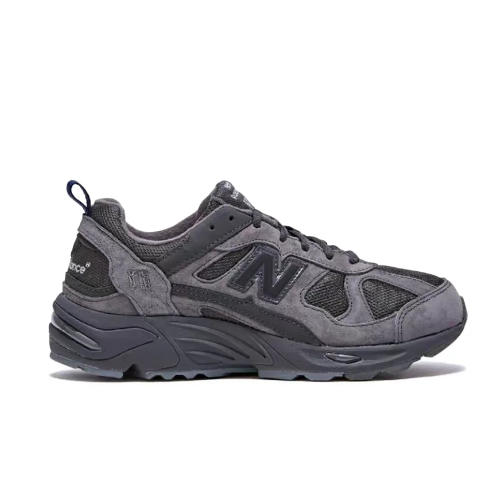 New Balance NB878 Mesh and Suede Non-Slip, Durable Lace-Up Low-Top Casual Shoes for Men and Women, Dark Gray CM878MB1