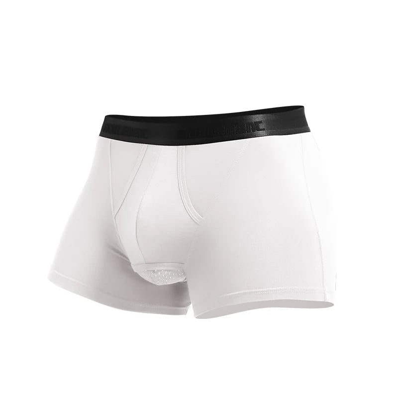 5-Pack of Men's Underwear, Men's Leather Bullet-Type Separation, Long-Resistant Shorts, Scrotum Support, Men's Boxer Briefs, Box