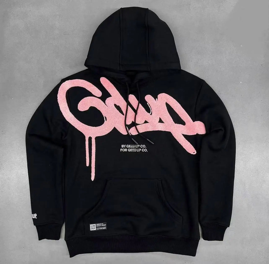 100% Cotton Geedup Australia Top Quality High Street Women Men Hoodie Clothing Hip-Hop Loose Y2K Harajuku Oversized Sweatshirt - ATFH