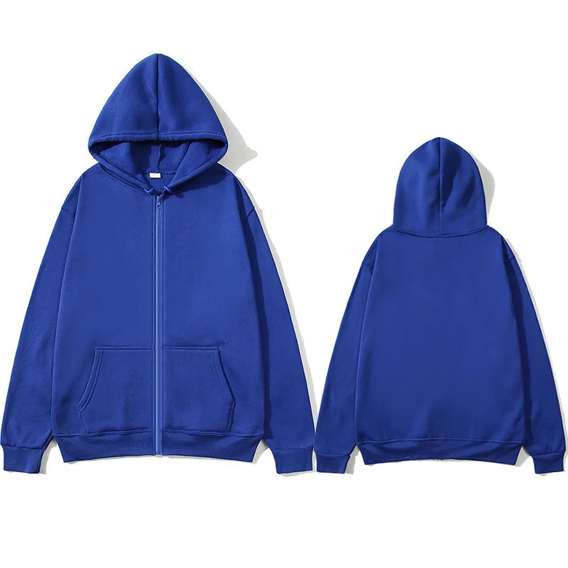 Fashionable casual zipper hoodie, hip-hop street sports shirt, skateboarding men's/women's pullover, men's hoodie - ATFH