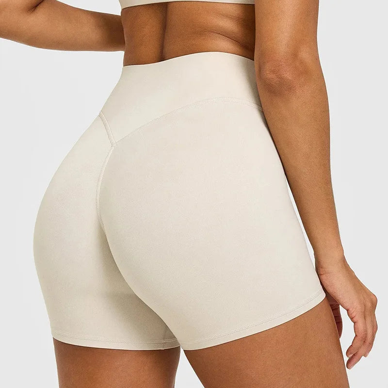 Women Halter Deep V Sports Bra High Waist V Cut Yoga Shorts Soft Stretch Gym Pilates Training Fitness Athletic Active Wear